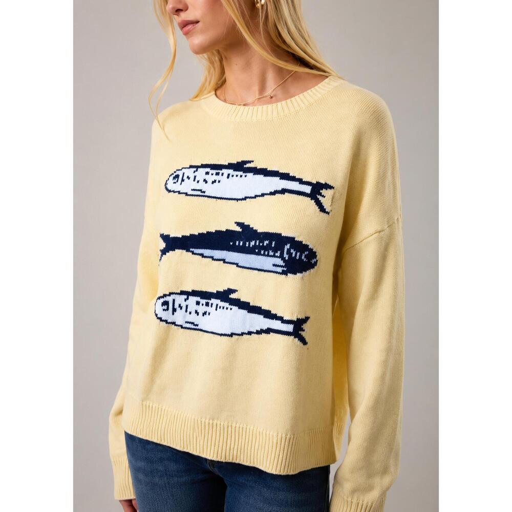 NEW LE LIS the sardine sweater in yellow